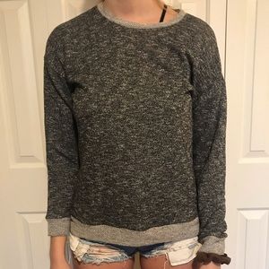 gray sweatshirt